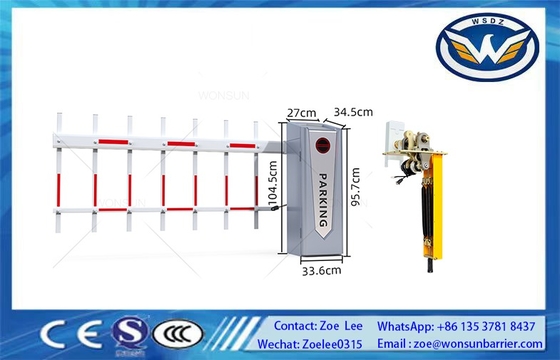 Barrera automática de alta velocidad de Vehcle del camino de la barrera de la puerta del auge del motor del servicio con la luz llevada