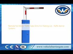 Brazos de barrera de tráfico para estacionamientos y sistemas de barreras de tráfico para motores de ventilador remotos